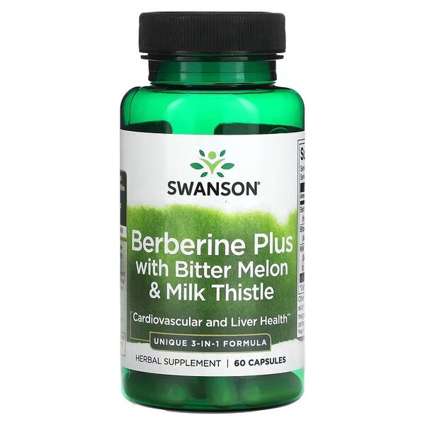 Swanson, Berberine Plus with Bitter Melon & Milk Thistle - 60 caps