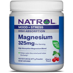 Natrol, High Absorption Magnesium, 325mg (Cherry) - 477g