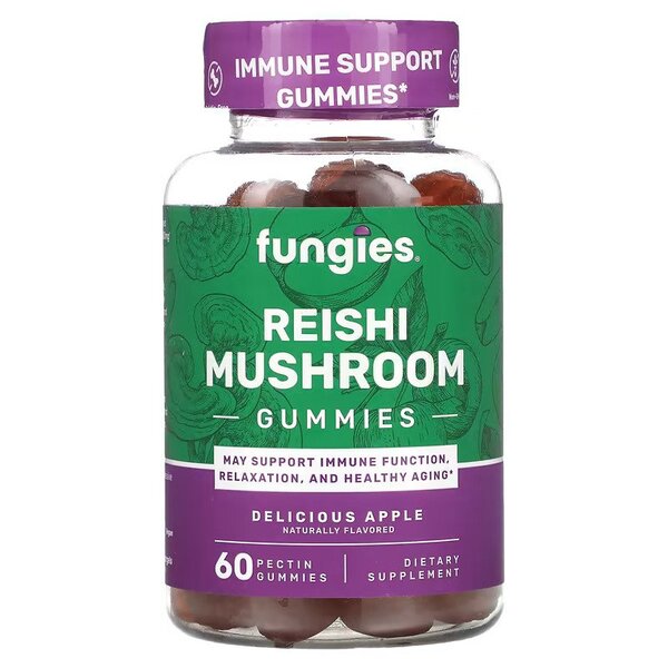Fungies, Reishi Mushroom Gummies, Delicious Apple - 60 gummies