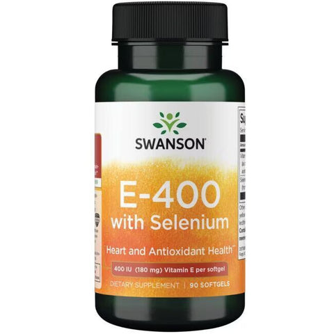 Swanson, E with Selenium, 400IU - 90 softgels