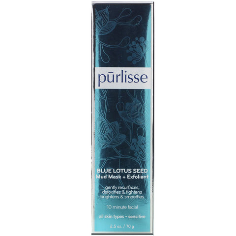 Purlisse, Blue Lotus Seed, Mud Mask + Exfoliant, 2,5 oz (70 g)