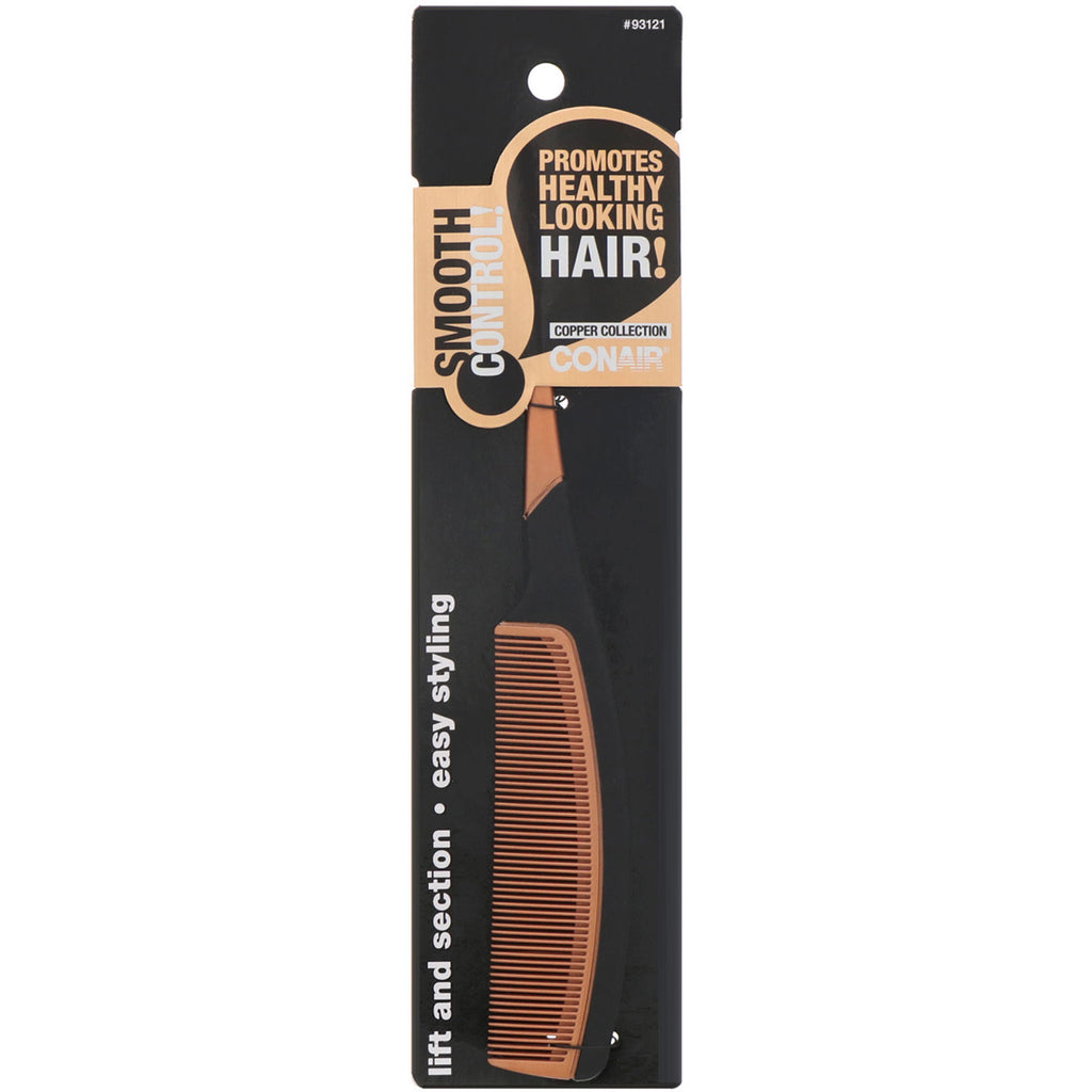 Conair, Copper Collection, Lift and Section, Tail Comb, 1 Comb