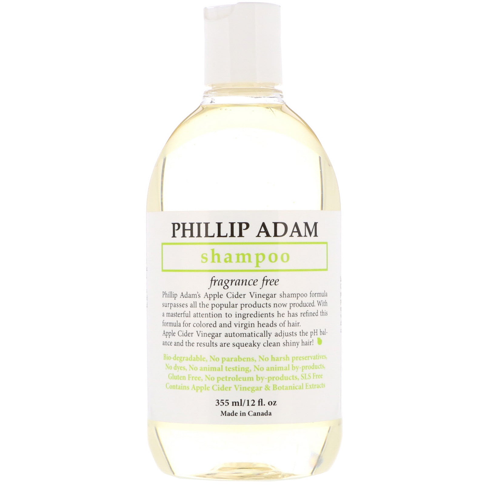 Phillip Adam, Shampoo, Fragrance Free, 12 fl oz (355 ml)