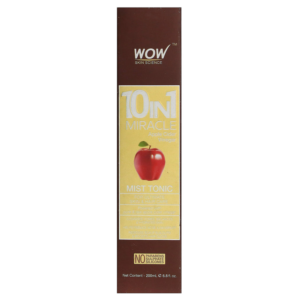 Wow Skin Science, Vinagre de sidra de manzana milagroso 10 en 1, tónico de niebla, 200 ml (6,8 oz. líq.)