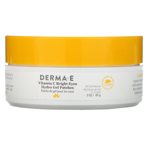 Derma E, Vitamin C Bright Eyes Hydro Gel Patches, 60 Patches, 3 oz (85 g)