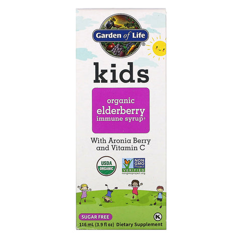 Garden of Life, Kids Organic Elderberry Immune Syrup , 3.9 fl oz (116 ml)