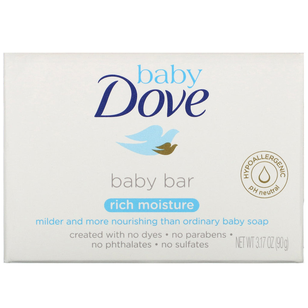 Dove, Baby Dove, Baby Bar Soap, Rich Moisture, 3.17 oz (90 g)