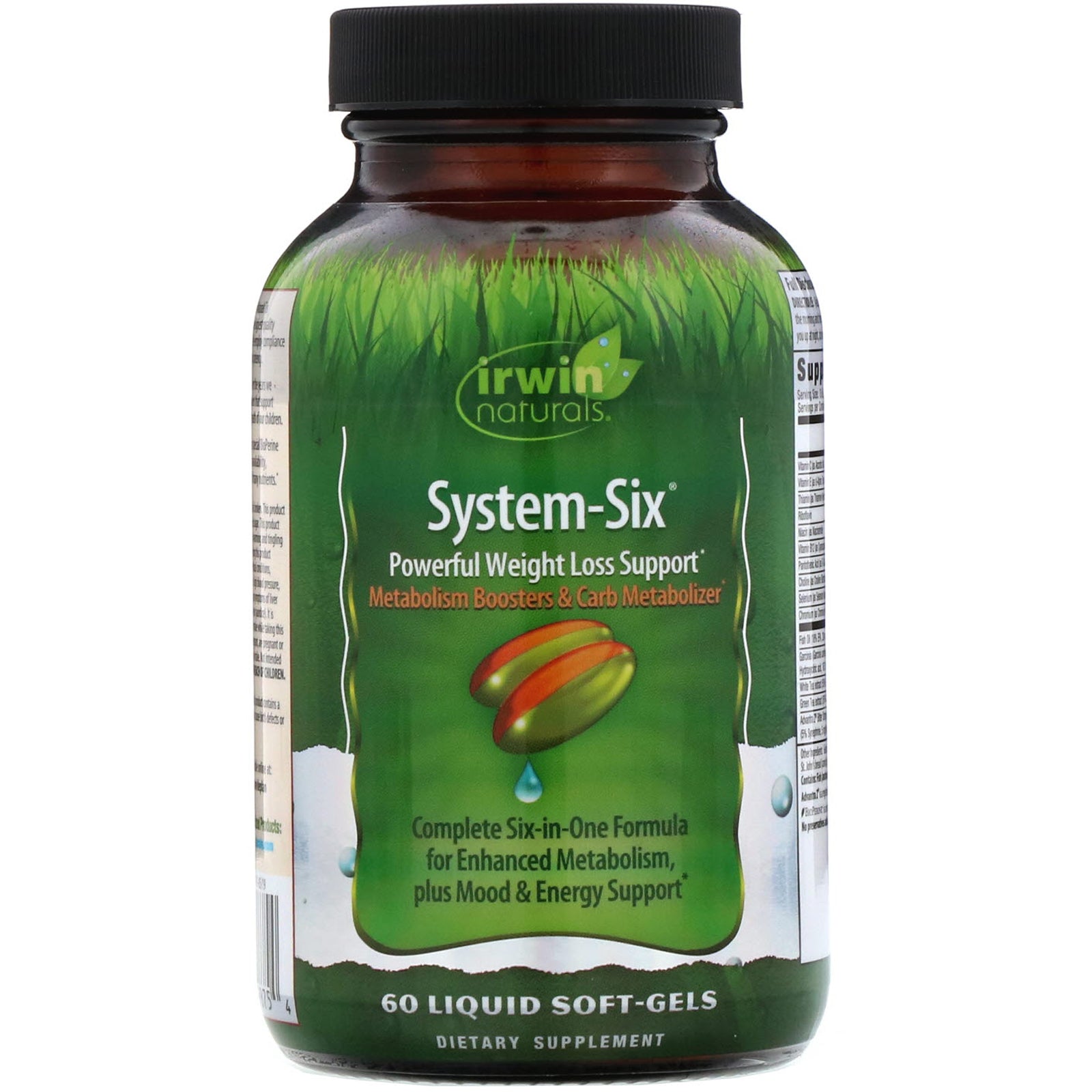 Irwin Naturals, System-Six, Powerful Weight Loss Support, 60 Liquid Soft-Gels