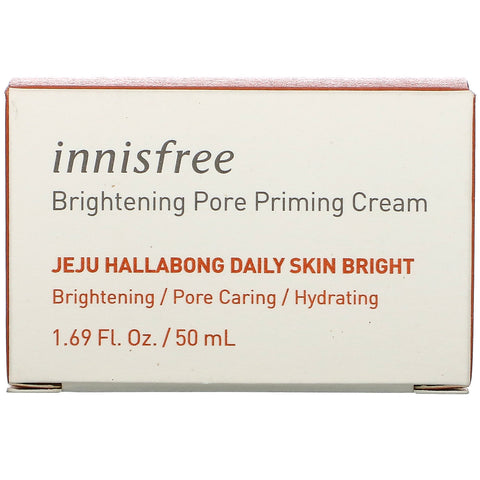 Innisfree, Jeju Hallabong Daily Skin Bright, Brightening Pore Priming Cream, 1,69 fl oz (50 ml)