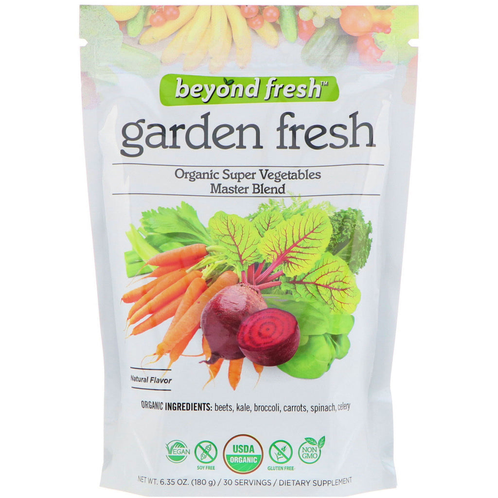 Beyond Fresh, Garden Fresh, Organic Super Vegetables Master Blend, Natural Flavor, 6.35 oz (180 g)
