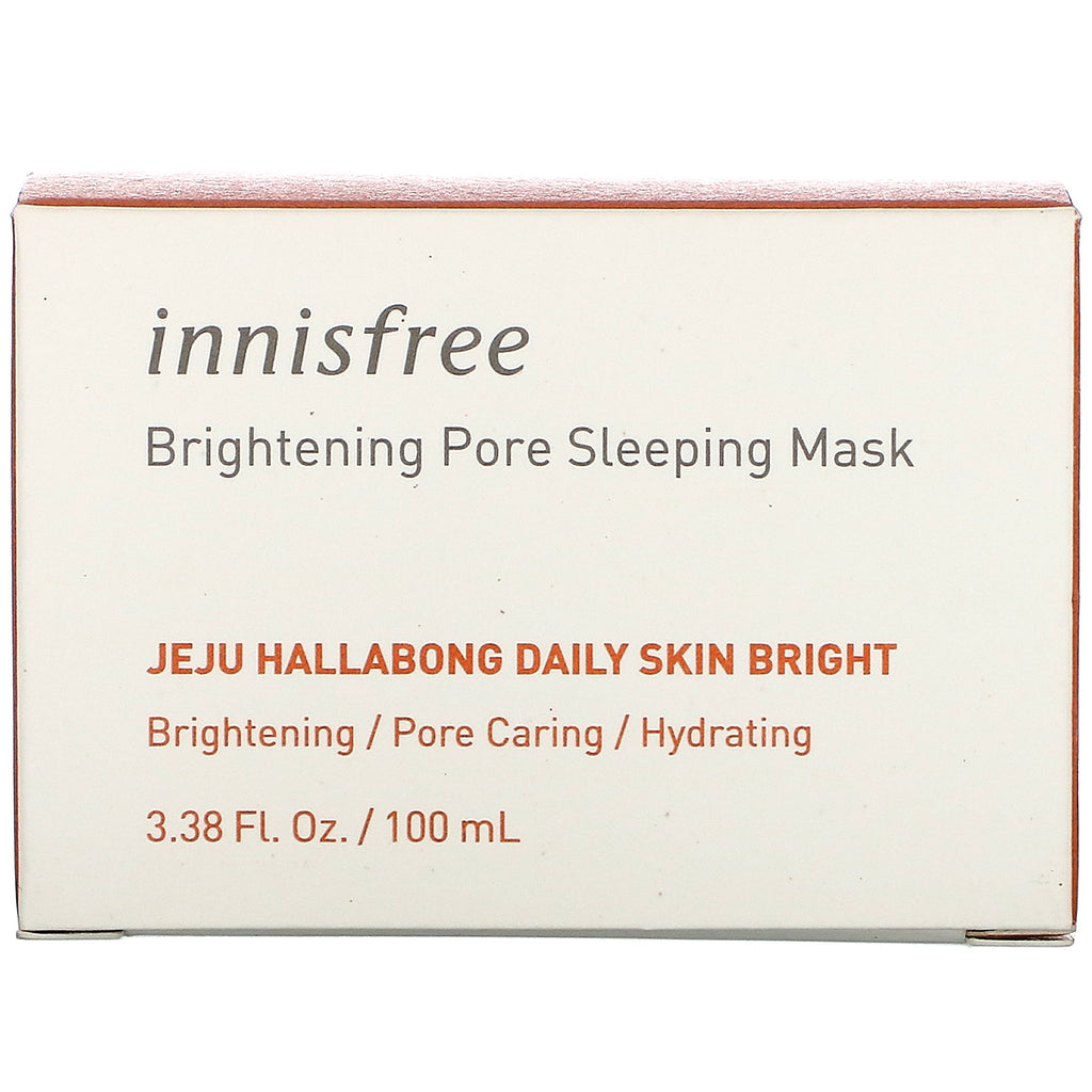 Innisfree, Jeju Hallabong Daily Skin Bright, mascarilla para dormir iluminadora de poros, 3,38 fl oz (100 ml)