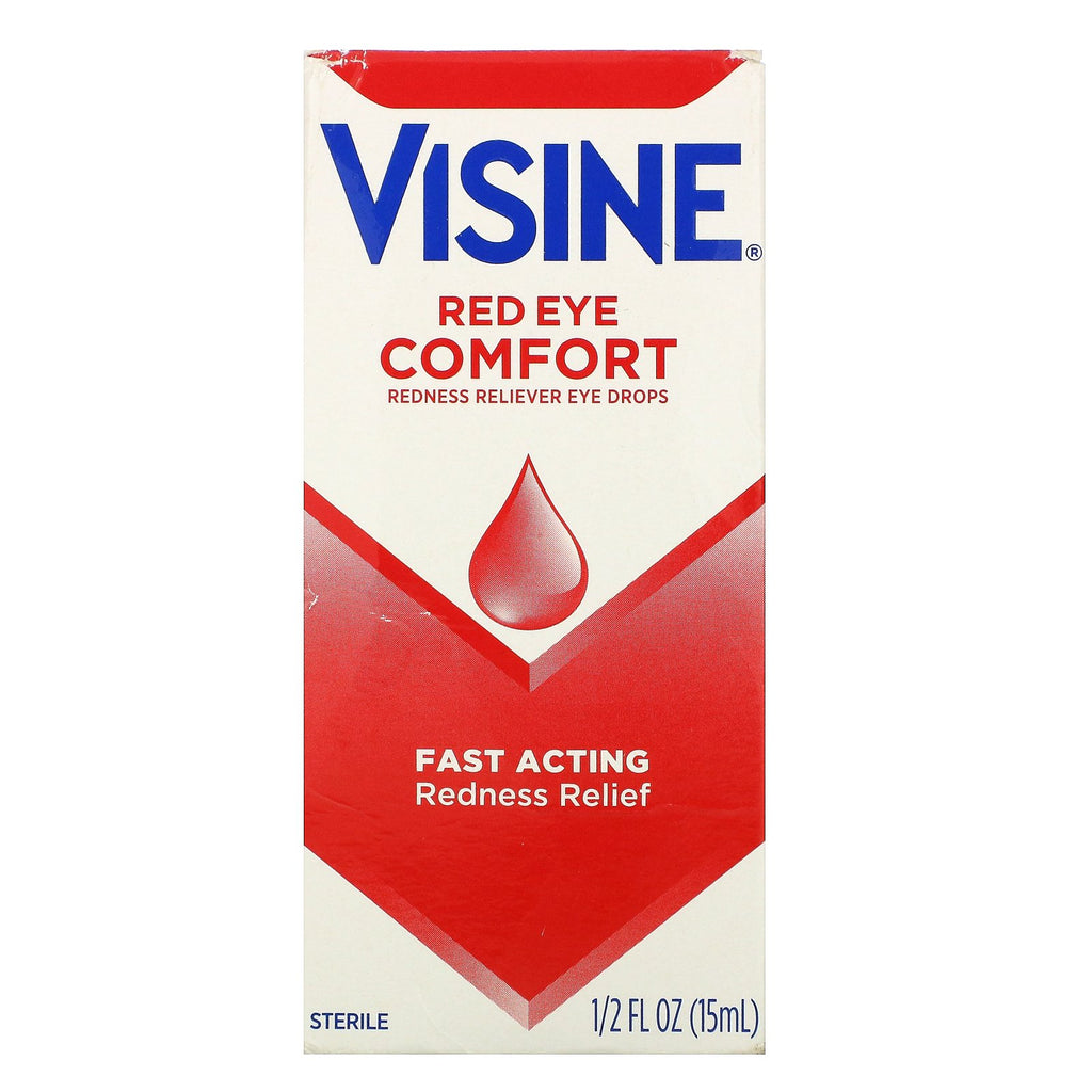 Visine, Red Eye Comfort, Redness Reliever øjendråber, 1/2 fl oz (15 ml)