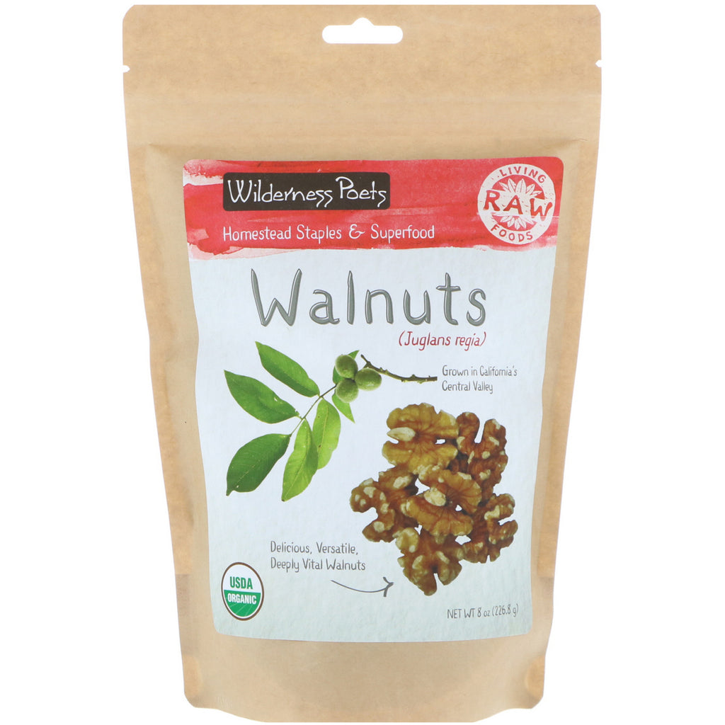 Wilderness Poets, Organic Walnuts, 8 oz (226.8 g)