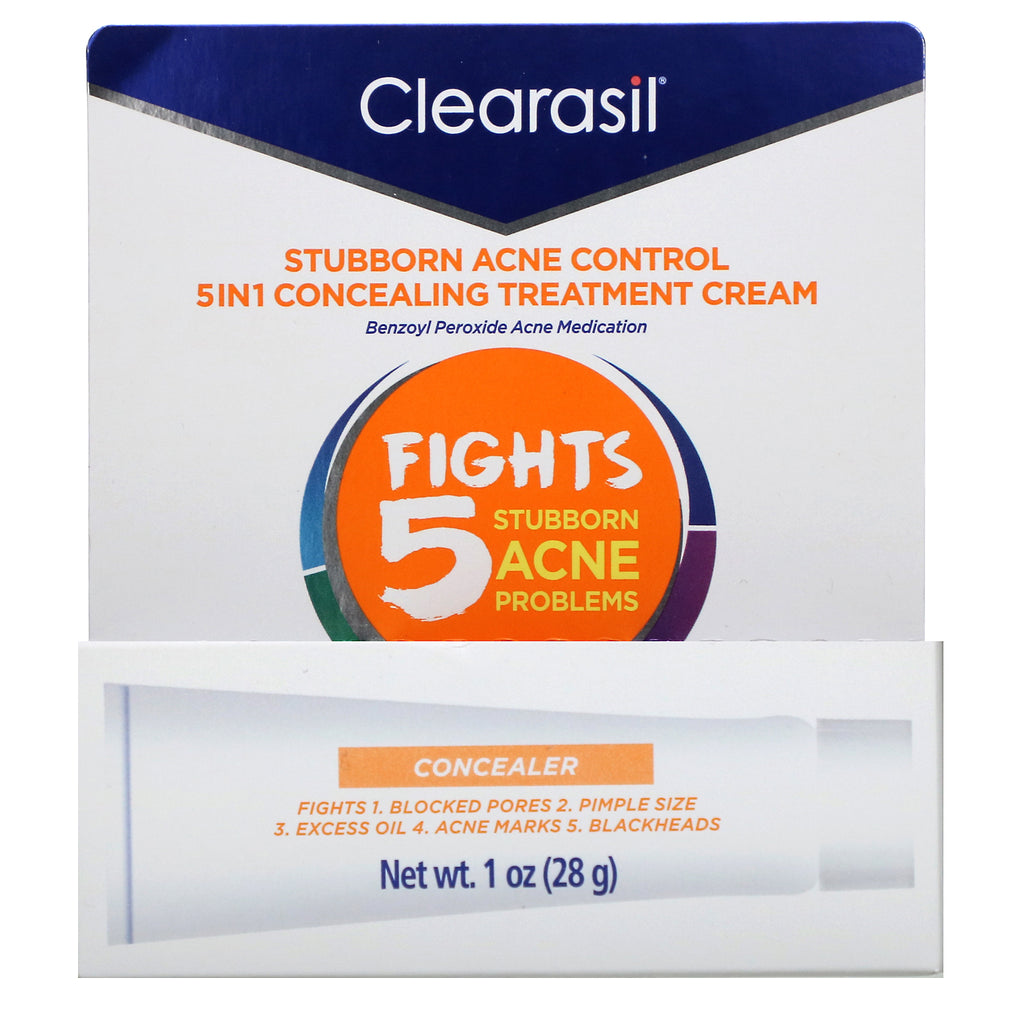 Clearasil, Control del acné persistente, Crema de tratamiento corrector 5 en 1, 28 g (1 oz)