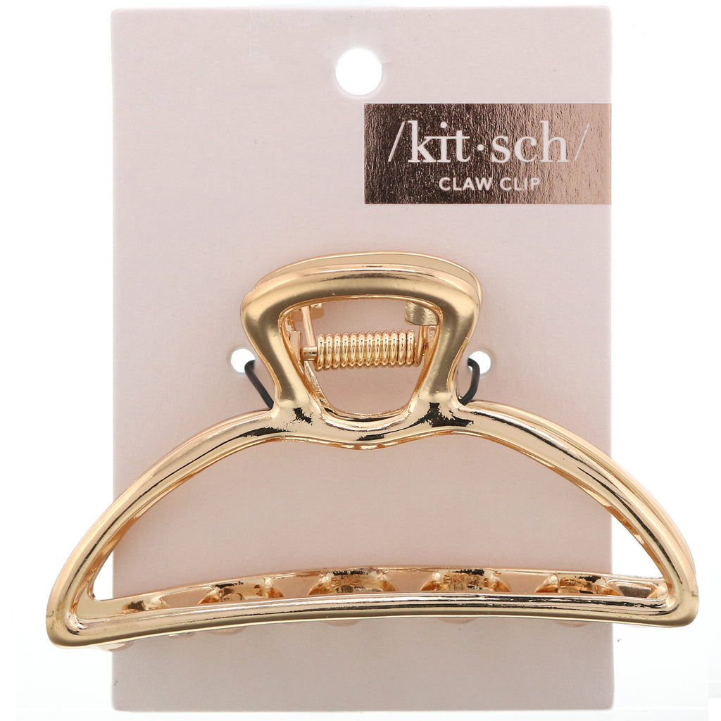 Kitsch, Open Shape Claw Clip, Guld, 1 stk