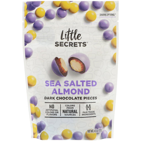 Little Secrets, Dark Chocolate Pieces, Sea Salted Almond, 4.5 oz (128 g)