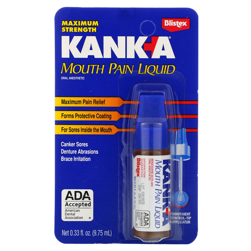 Blistex, Kank-A, Líquido para el dolor bucal, 9,75 ml (0,33 oz. líq.)