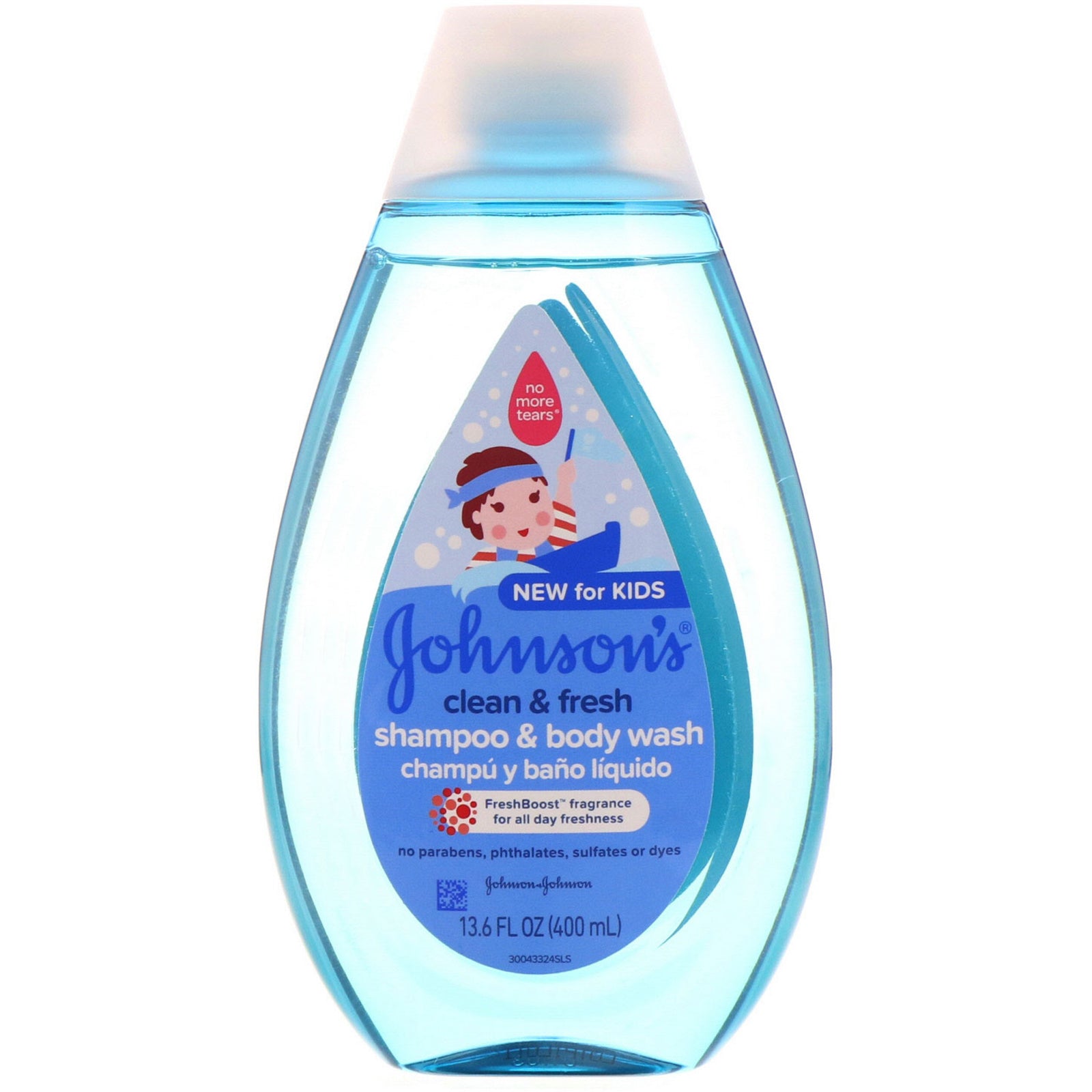 Johnson & Johnson, Kids, Clean & Fresh, Shampoo & Body Wash, 13.6 fl oz (400 ml)