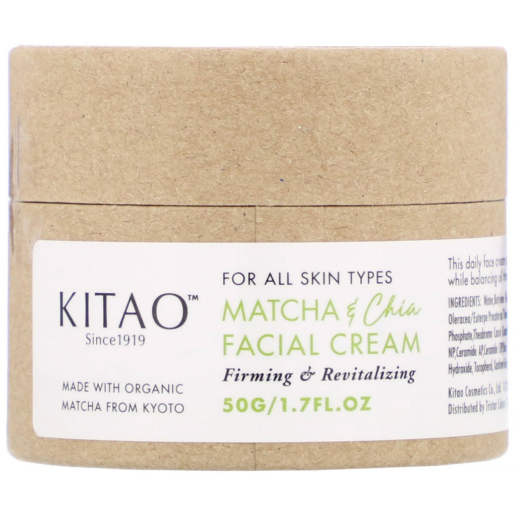 Kitao, Matcha y chía, Crema facial, 50 g (1,7 oz. líq.)