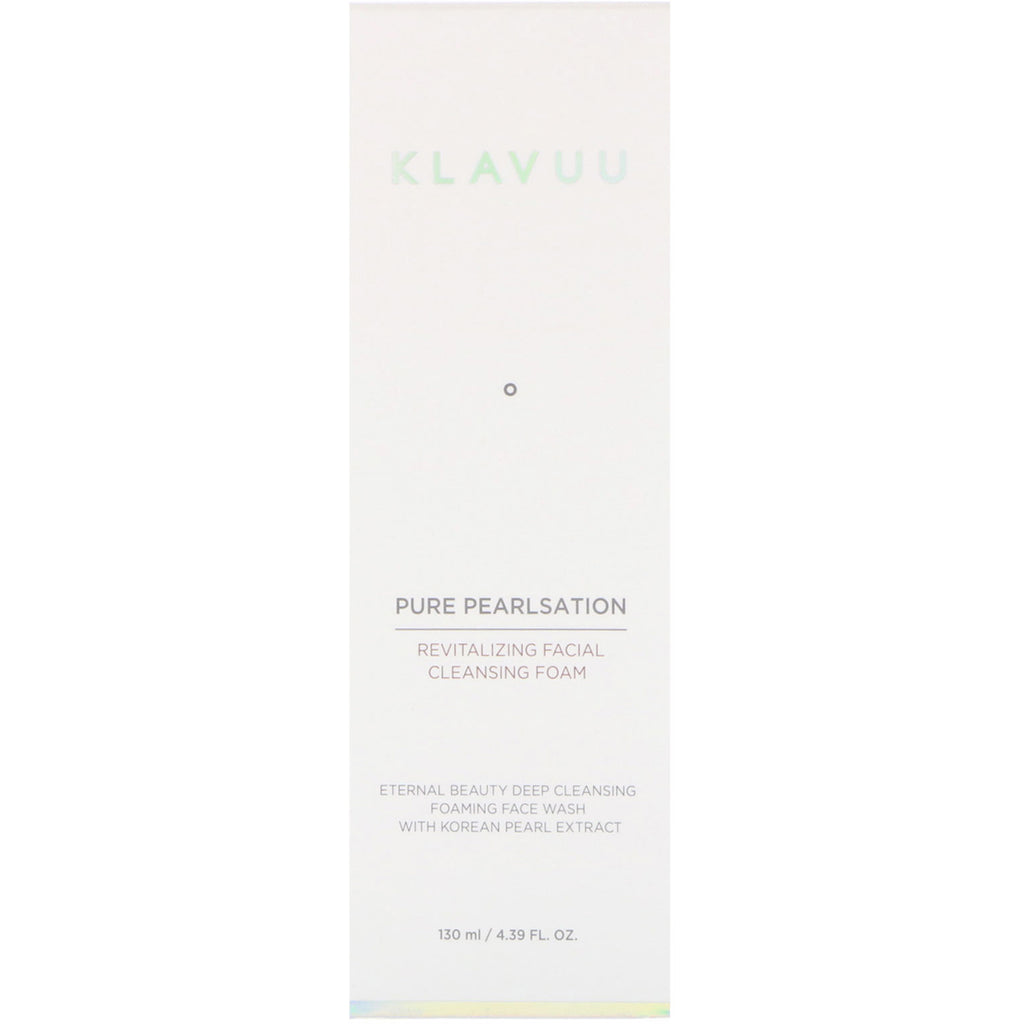 KLAVUU, Pure Pearlsation, Revitalizing Facial Cleansing Foam, 4,39 fl oz (130 ml)