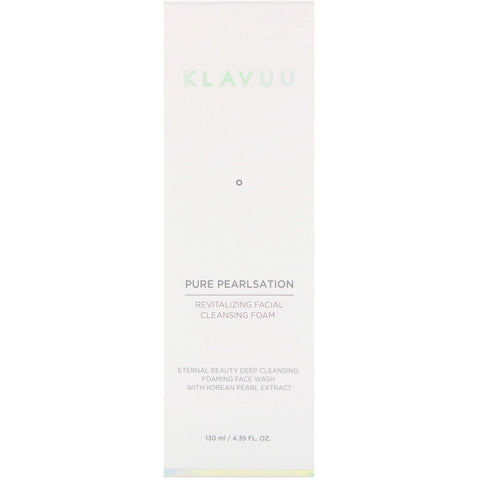 KLAVUU, Pure Pearlsation, Espuma limpiadora facial revitalizante, 4,39 fl oz (130 ml)
