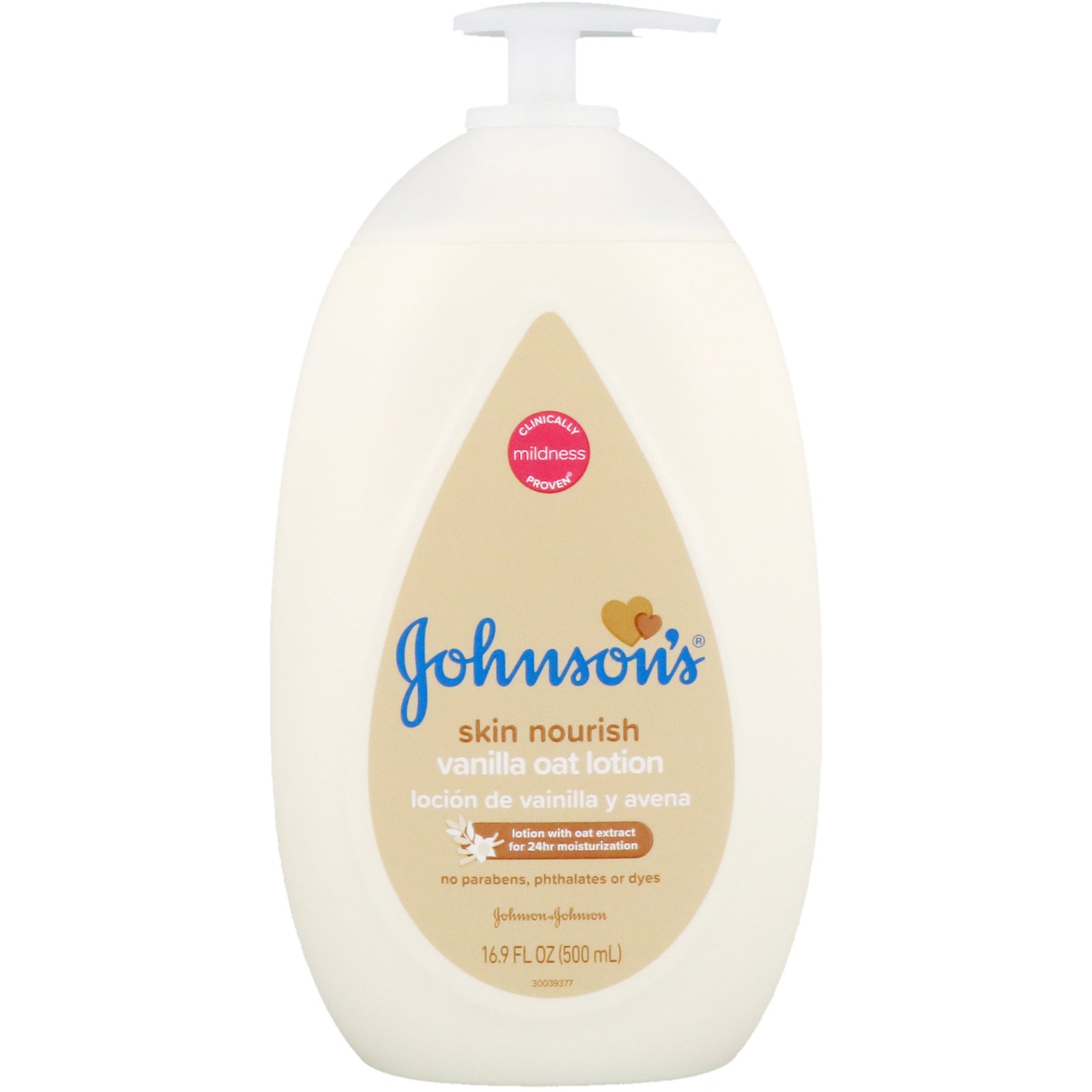Johnson & Johnson, Skin Nourish, Vanilla Oat Lotion, 16.9 fl oz (500 ml)