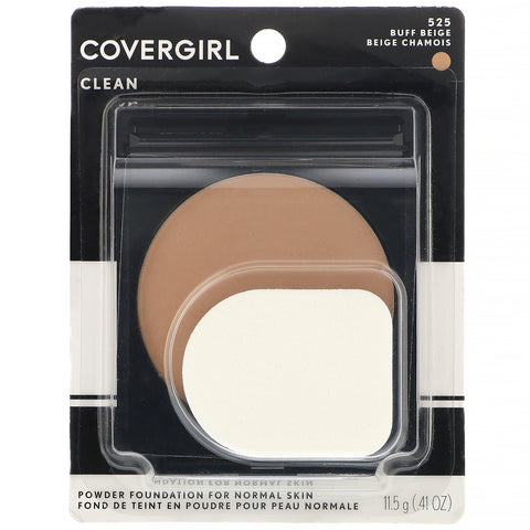 Covergirl, Clean, Powder Foundation, 525 Buff Beige, 0,41 oz (11,5 g)