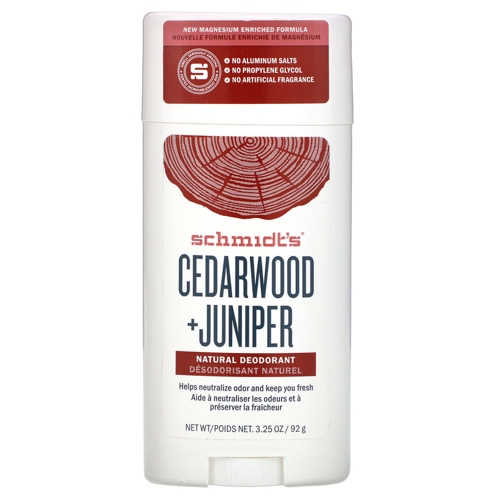 Schmidt's, Natural Deodorant, Cedarwood + Juniper, 3.25 oz (92 g)