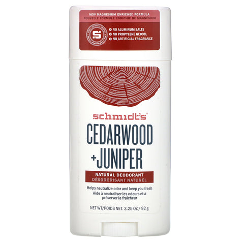 Schmidt's, Natural Deodorant, Cedarwood + Juniper, 3.25 oz (92 g)