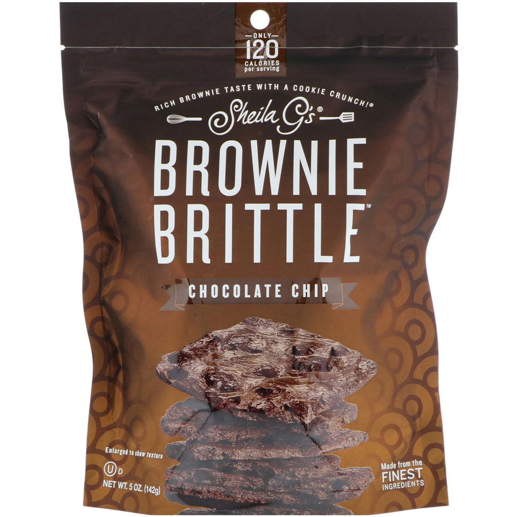 Sheila G's, Brownie Brittle, Chocolate Chip, 5 oz (142 g)