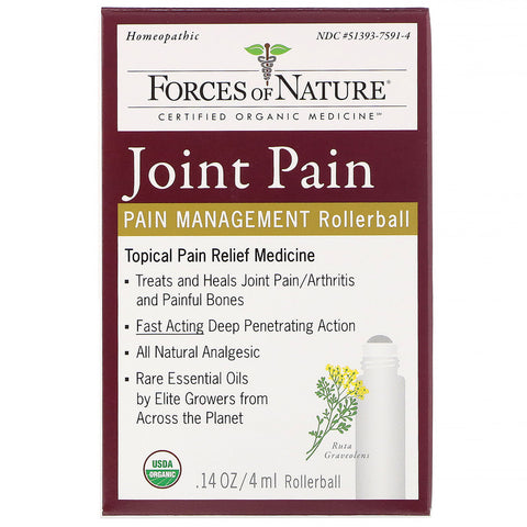 Forces of Nature, Joint Pain, Pain Management, Rollerball, 0.14 oz (4 ml)