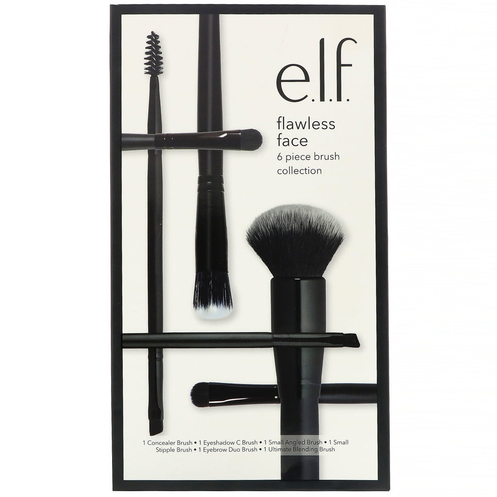 ELF, Flawless Face Kit, colección de brochas de 6 piezas