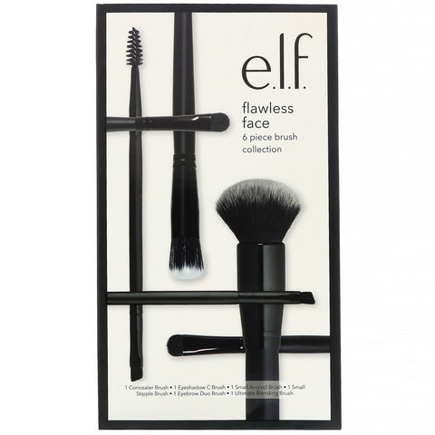 ELF, Flawless Face Kit, 6-delt børstesamling