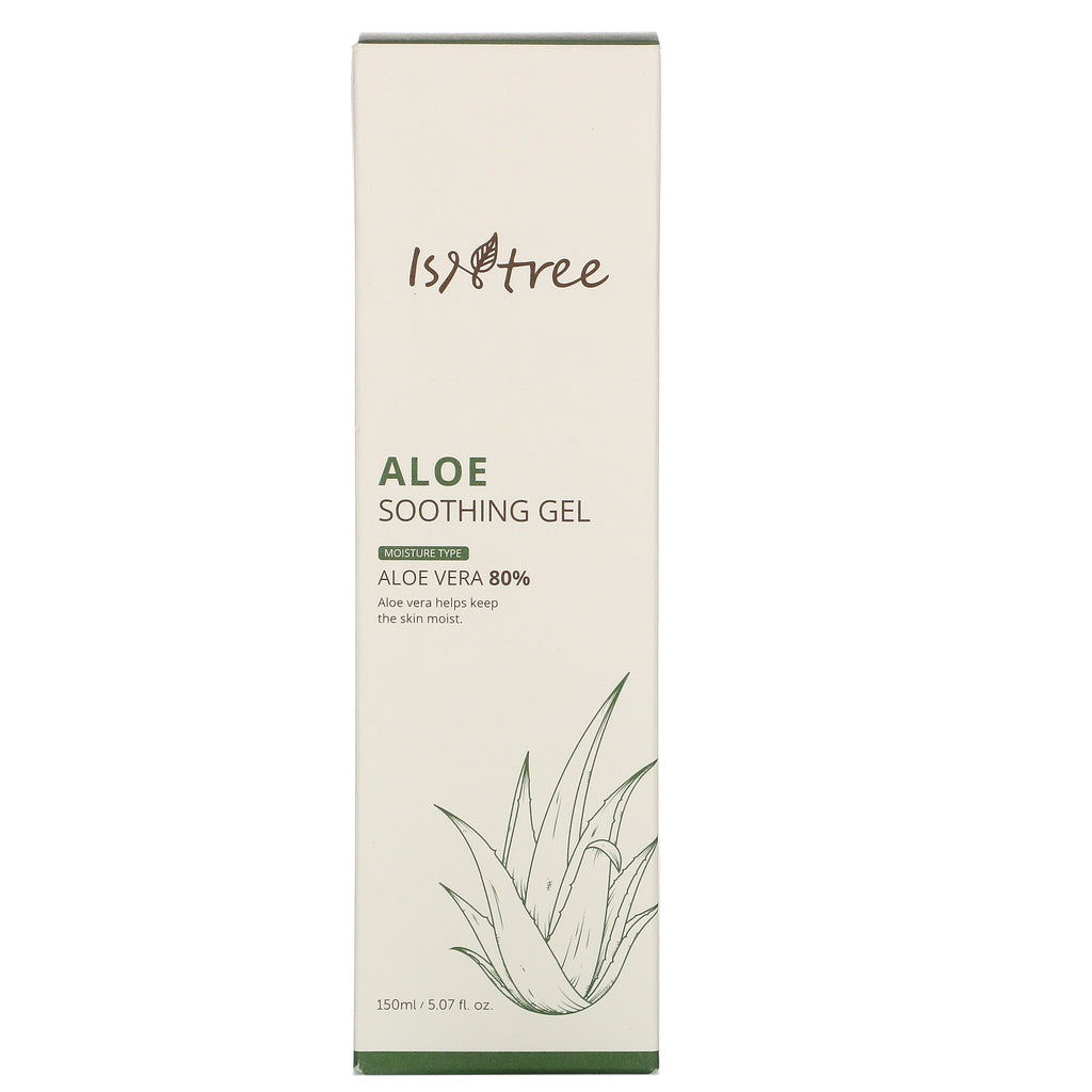 Isntree, Gel calmante de aloe, Aloe vera 80 %, 5,07 fl oz (150 ml)