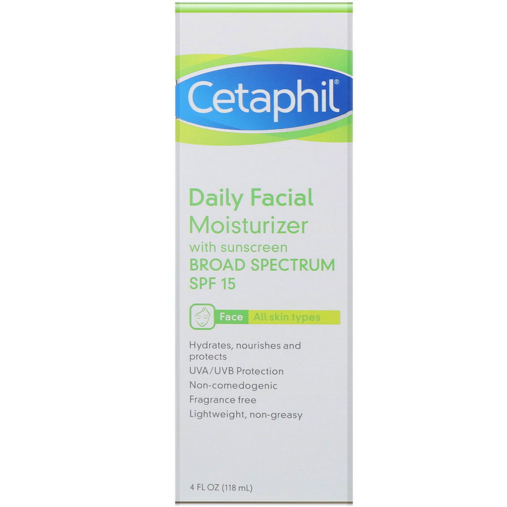 Cetaphil, humectante facial diario, SPF 15, 4 fl oz (118 ml)