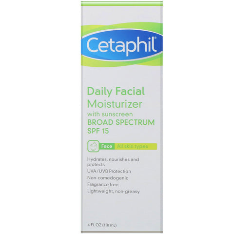 Cetaphil, humectante facial diario, SPF 15, 4 fl oz (118 ml)