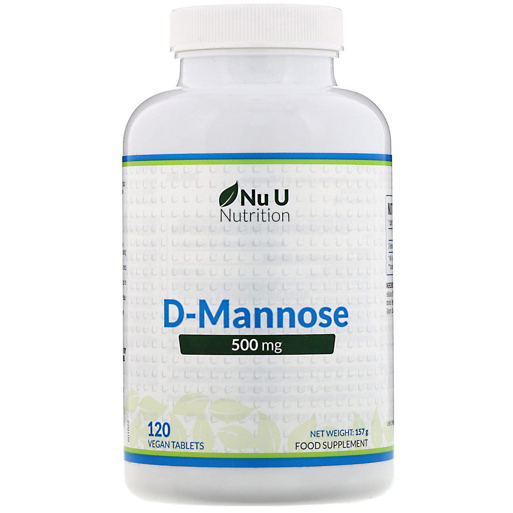 Nu U Nutrition, D-Mannose, 500 mg, 120 Vegan Tablets