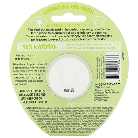 Nugg, Deep Clean Cleansing Gel Mask, 0,33 fl oz (10 ml)