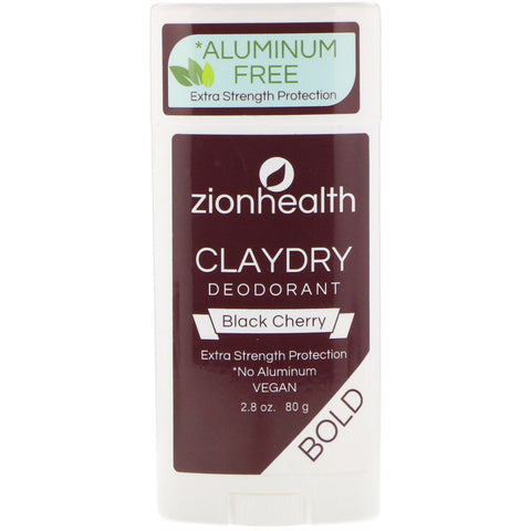 Zion Health, Bold, ClayDry Deodorant, Black Cherry, 2.8 oz (80 g)