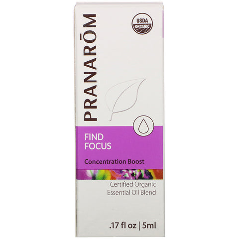 Pranarom, Aceite esencial, Encuentra el enfoque, 0,17 fl oz (5 ml)