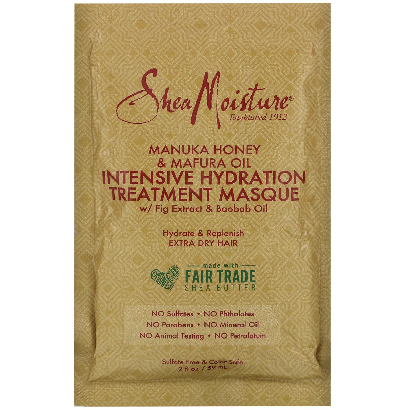 SheaMoisture, Manuka Honey & Mafura Oil Intensive Hydration Treatment Masque, 2 fl oz (59 ml)