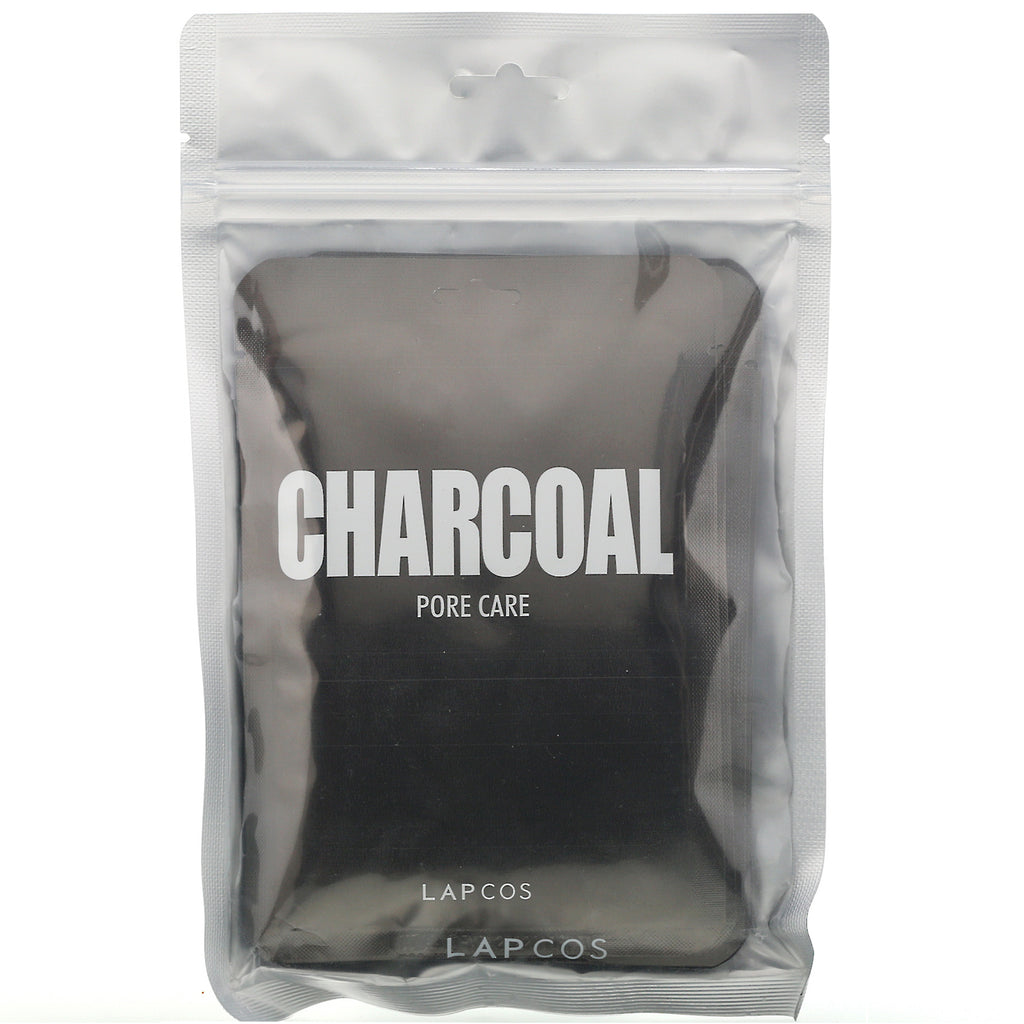 Lapcos, Daily Skin Mask Charcoal, Pore Care, 5 Sheets, 0.84 fl oz (25 ml) Each