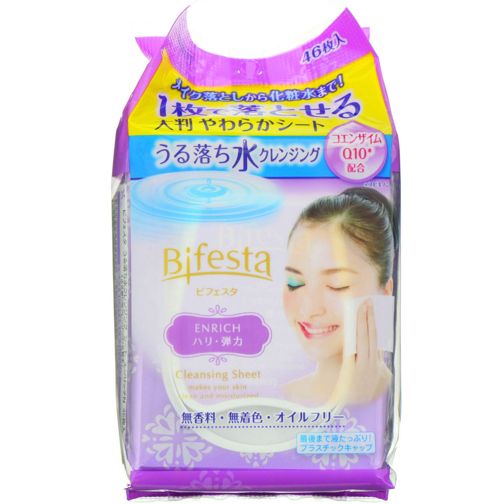 Mandom, Bifesta, Cleansing Sheet, Enrich,  46 Sheets