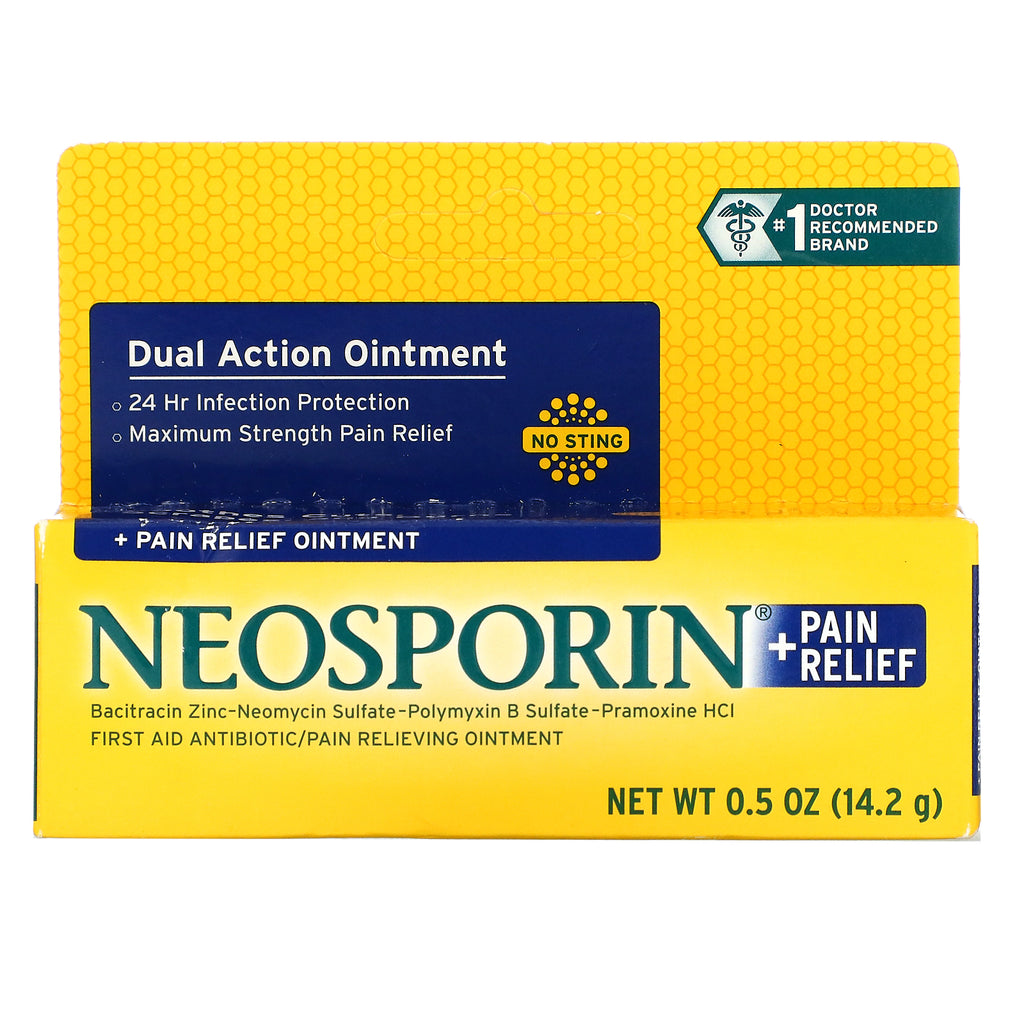 Neosporin, ungüento de doble acción + alivio del dolor, 0,5 oz (14,2 g)