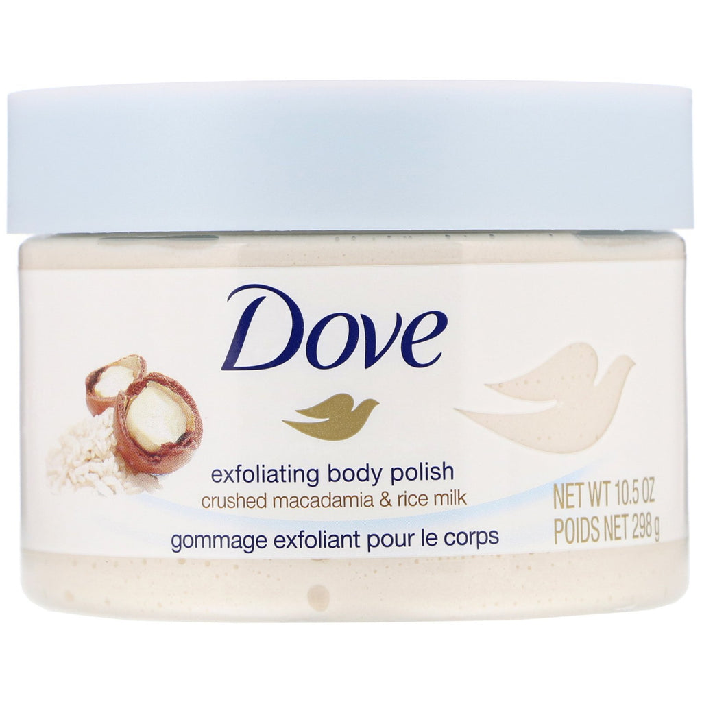 Dove, Exfoliating Body Polish, Crushed Macadamia & Rice Milk, 10.5 oz (298 g)