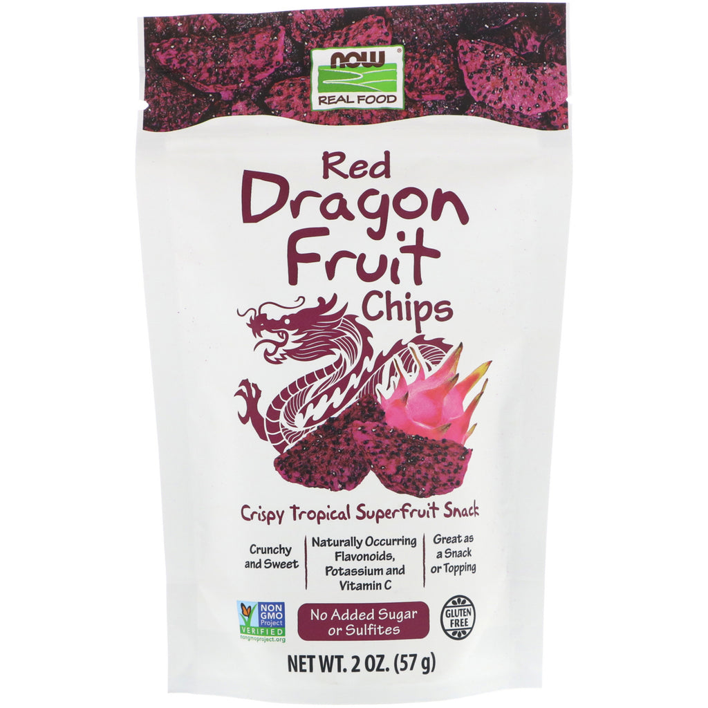 Now Foods, Real Foods, Red Dragon Fruit Chips, 2 oz (57 g)