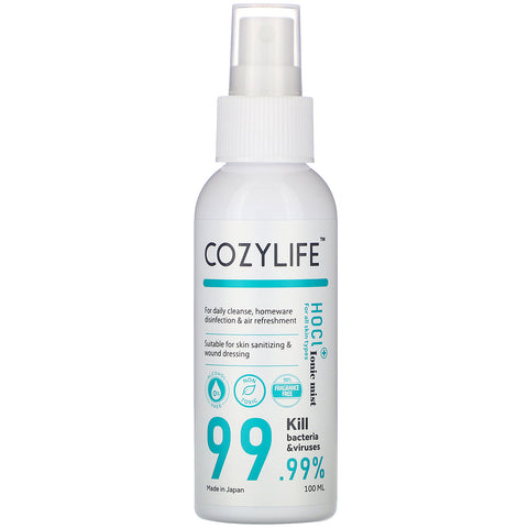 Cozylife, HOCL Ionic Mist Hand Sanitizer, for All Skin Types, 3.38 fl oz (100 ml)