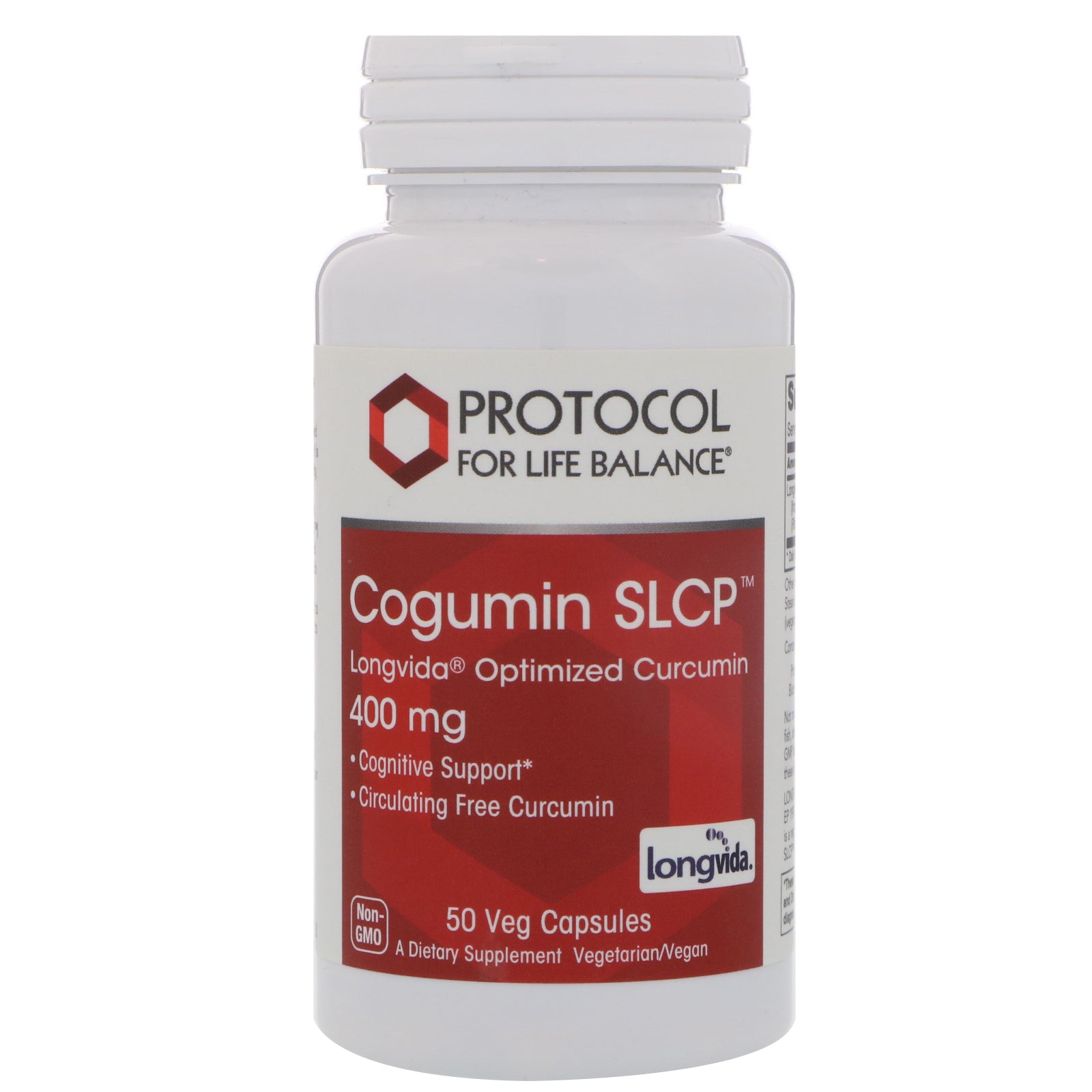 Protocol for Life Balance, Curcumin SLCP, 400 mg, 50 Veg Capsules