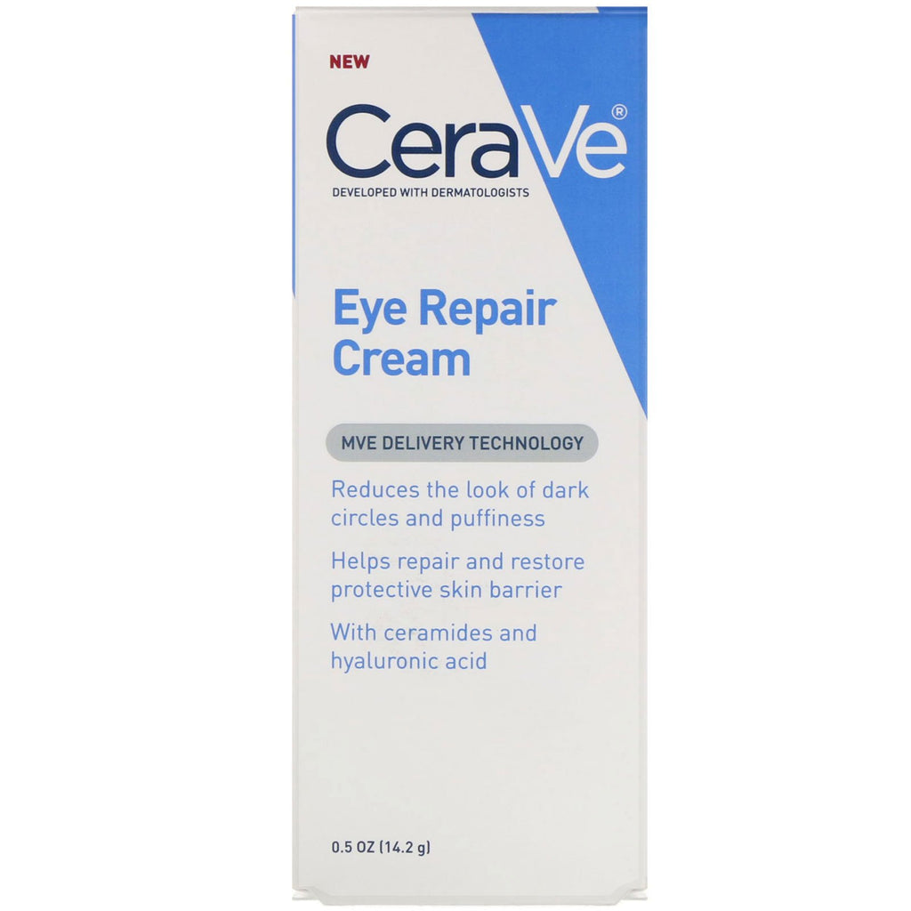 CeraVe, Crema reparadora de ojos, 0,5 oz (14,2 g)