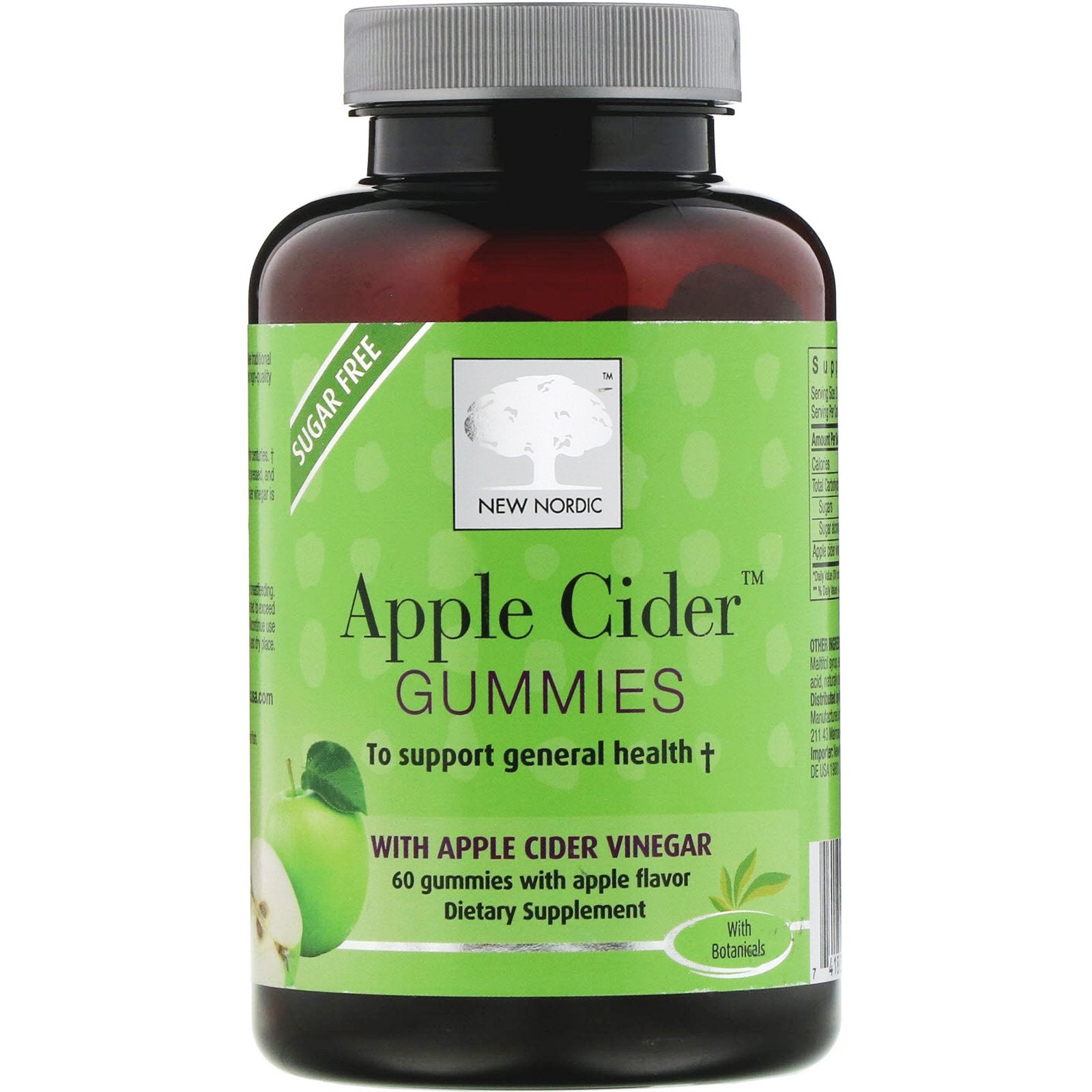 New Nordic, Apple Cider Gummies, Apple Flavor, 60 Gummies